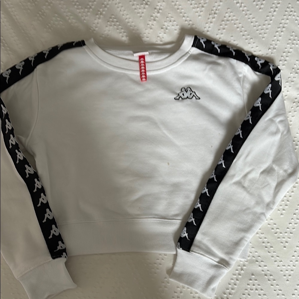 Kappa White and Black Logo Sweatshirt